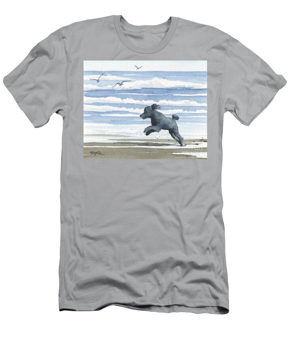 1 Poodle At the Beach David Rogers T-Shirt