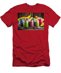 1 Premium Selection of Colourful Smoothies on Rustic Wood Background N Akkash T-Shirt