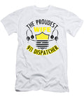 1 Proudest Wife 911 Dispatcher Headset American Flag Florian Dold Art T-Shirt