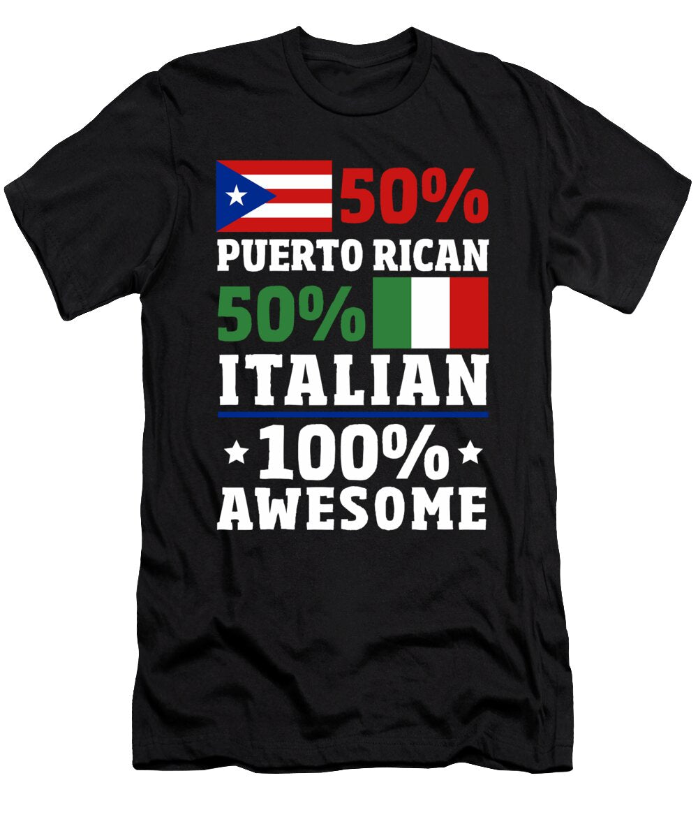 1 Puerto Rican Italian 100 Awesome Puerto Rico Italy Alessandra Roth T-Shirt