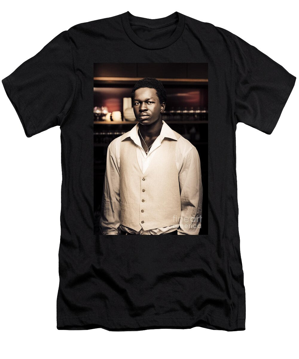 1 Retro Bartender Serving At Bar Ryan Jorgensen T-Shirt