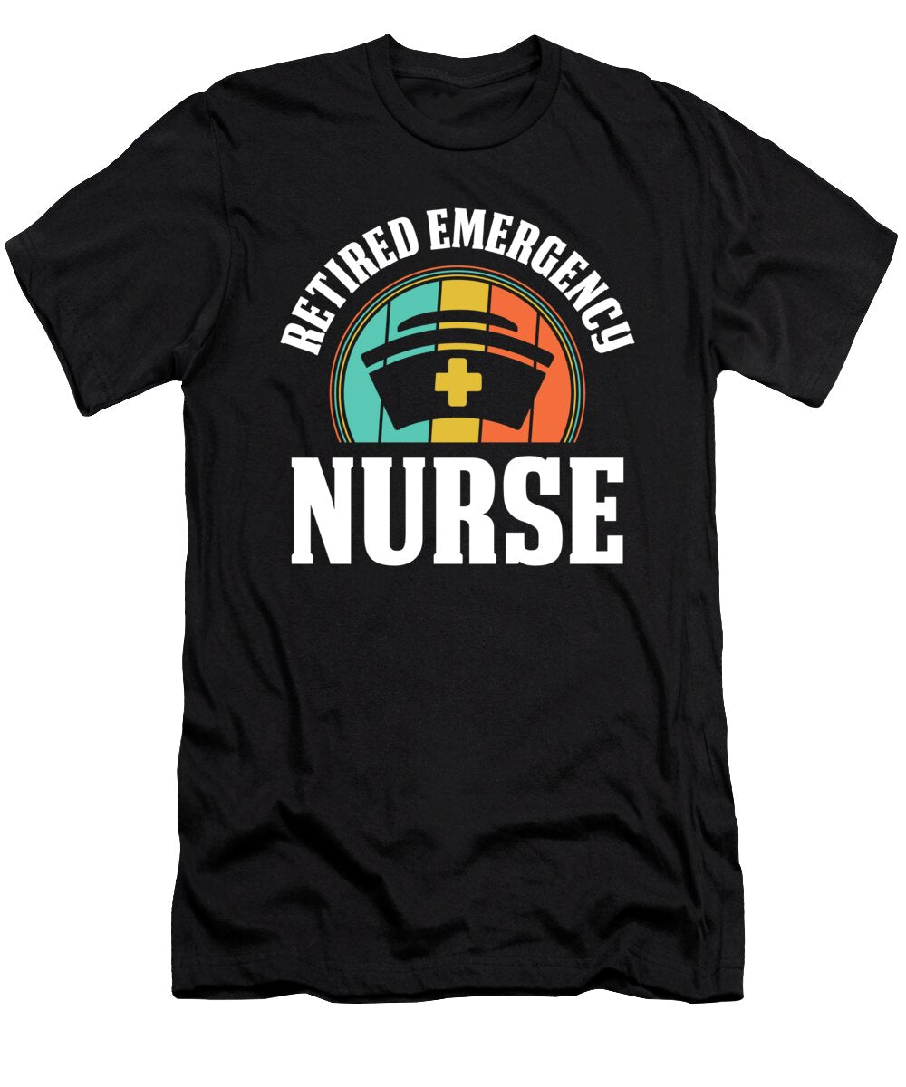 1 Retro Nursing Retired Caretaker Vintage Emergency Nurse Crazy Squirrel T-Shirt