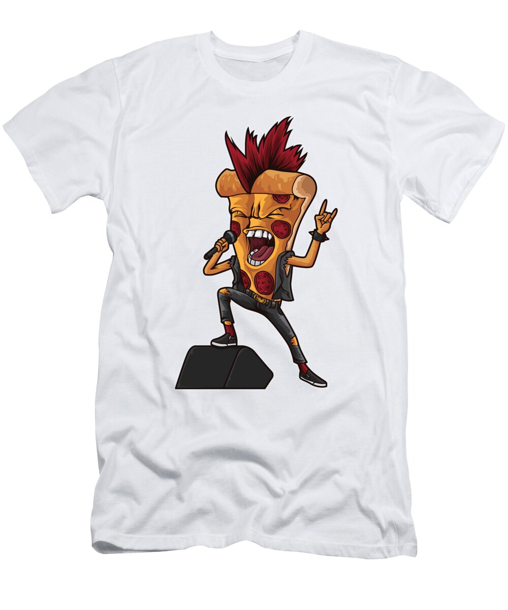 1 Rocking Pizza Slice Cheesy Singer Music Mister T-Shirt