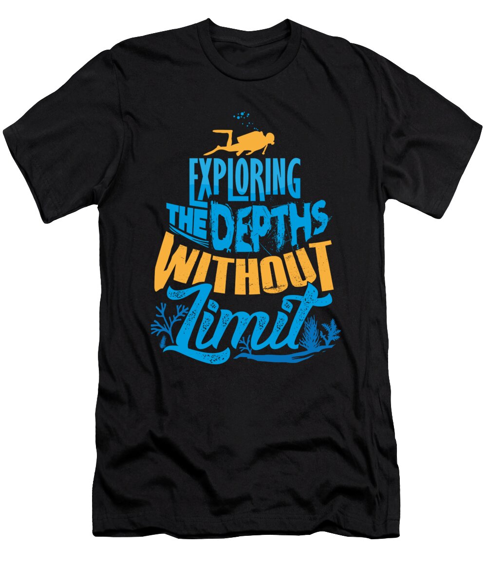 1 Scuba Diver Exploring the Depths Without Limit Kanig Designs T-Shirt