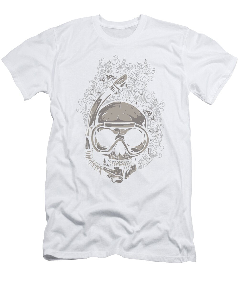 1 Scuba Diver Skull Jacob Zelazny T-Shirt