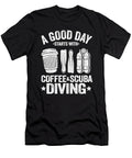1 Scuba Diving Coffee Quotes Funny Diver Down Flag Lisa Stronzi T-Shirt