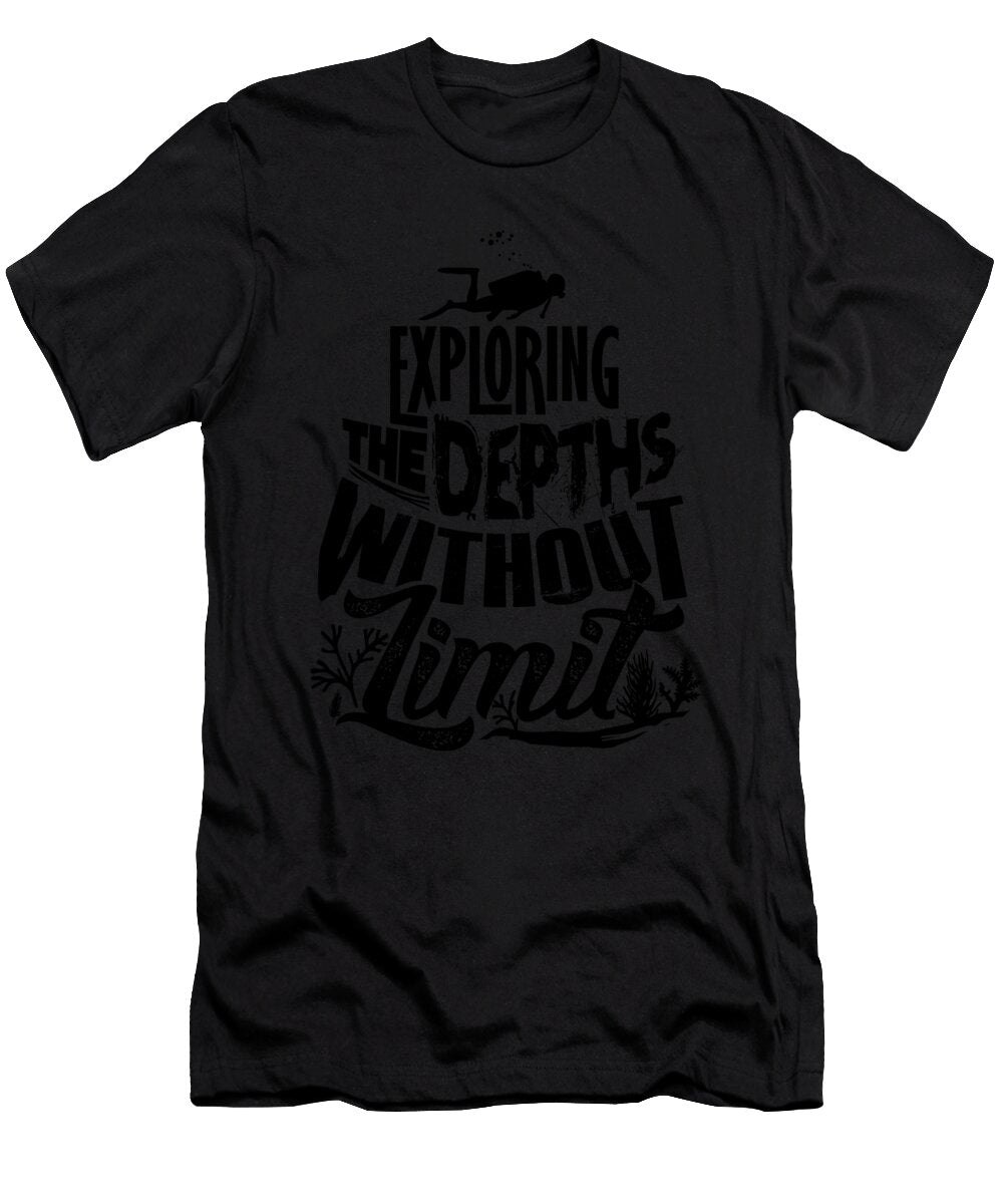 1 Scuba Exploring Depths Without Limit Diver Kanig Designs T-Shirt