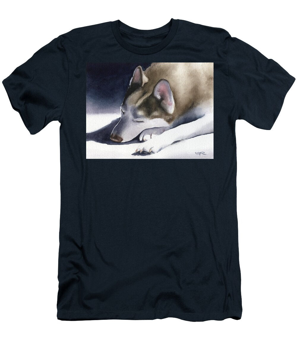 1 Siberian Husky Dog Art David Rogers T-Shirt
