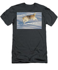 1 Siberian Husky Jumping Running in Snow Illinois Lynn M Stone Natureplcom T-Shirt