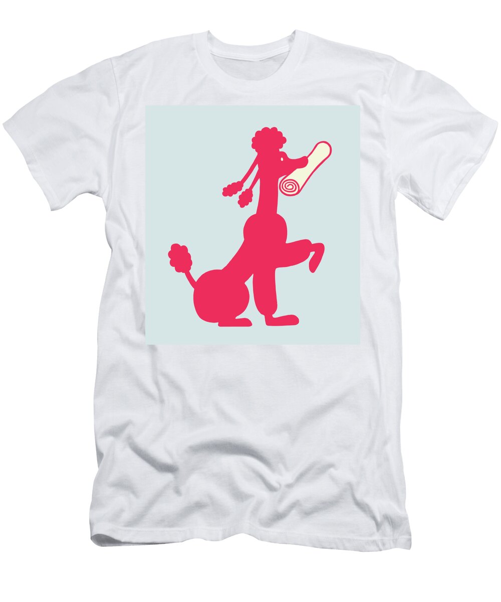 1 Silhouette of a Poodle Csa Images T-Shirt