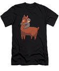 1 Sleepy Sloth Hugging Llama Cute and Funny Animal Art Designs T-Shirt