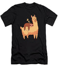 1 Sleepy Sloth Sleeping on Llama Cute and Funny Animal Art Designs T-Shirt