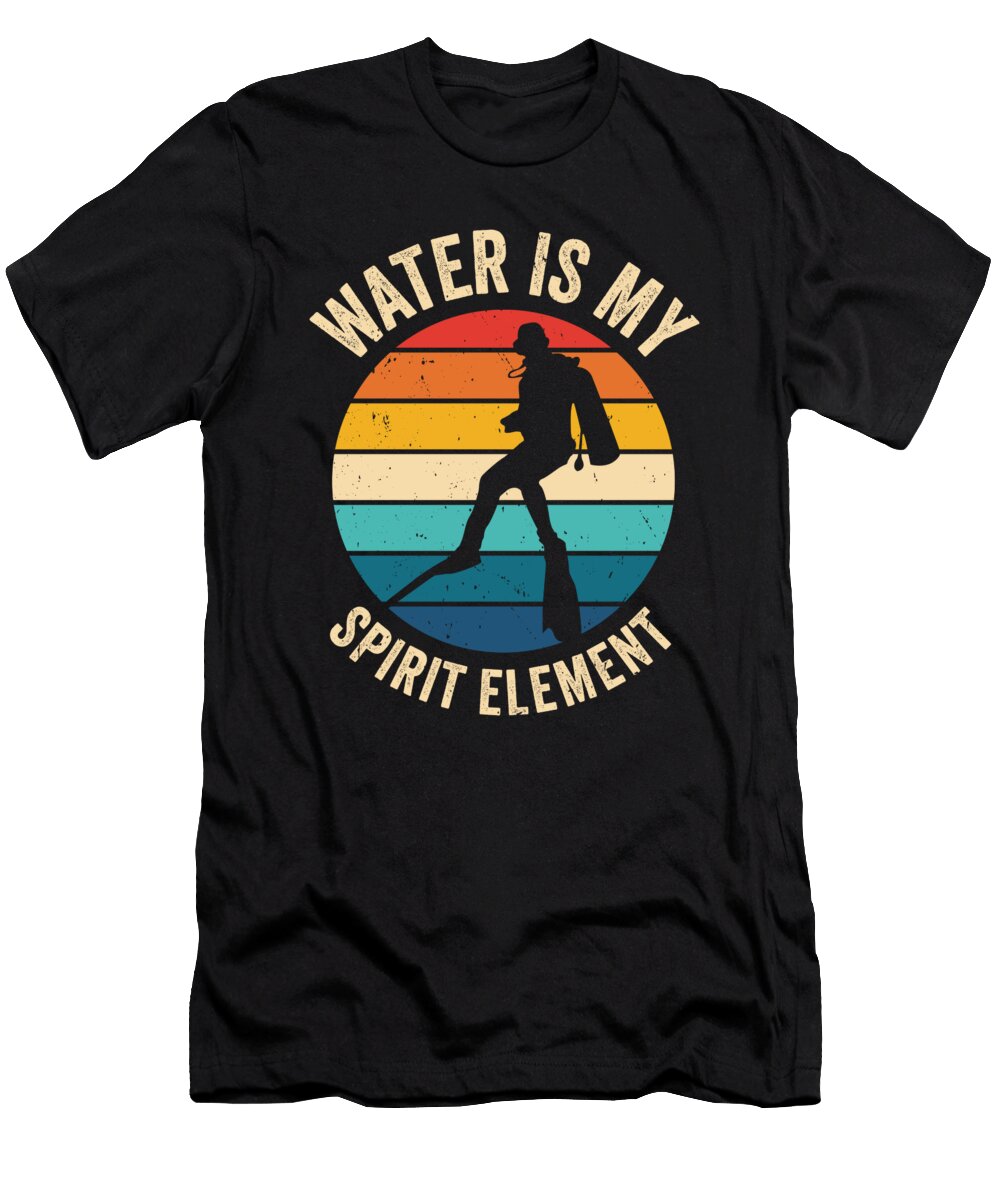 1 Snorkeling Water Sports Spirit Element Scuba Diving Diver Toms Store T-Shirt