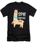 1 Spit Happens Funny Llama Quote with Cute Llama Licensed Art T-Shirt
