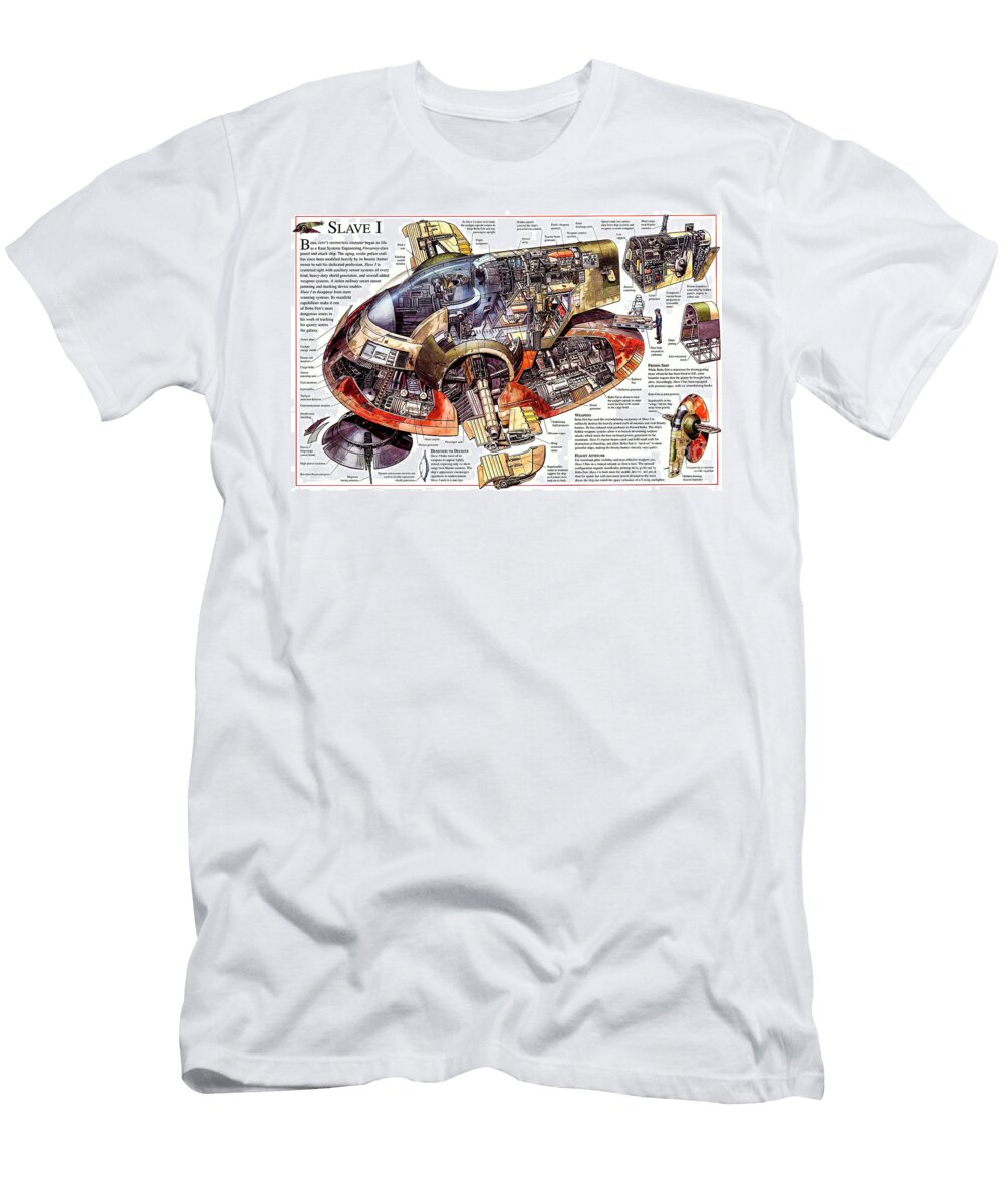 1 Star Wars Boba Fett Slawe 1 Cutaway Vladislav Shapovalenko T-Shirt