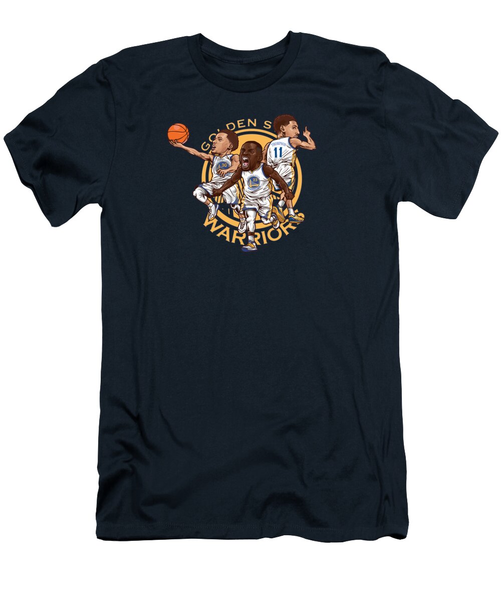 1 Stephen Curry Golden State Warriors Anime Bandrock Zak Bell T-Shirt