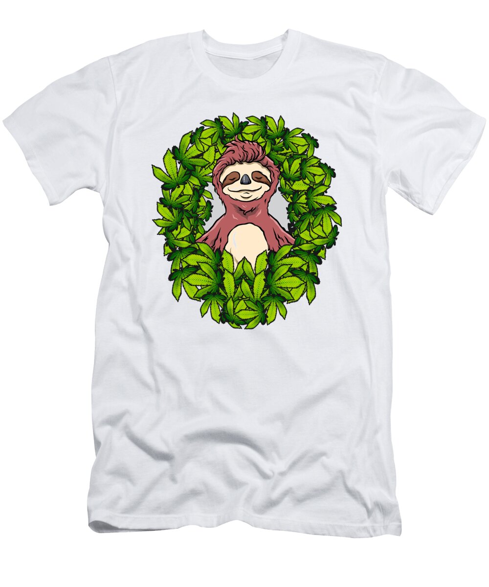 1 Stoned Sloth Weed Cannabis Thc Cbd Ganja Mister T-Shirt