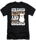 1 Stressed Blessed and Alpaca Obsessed Vicuna Guanaco Alpaca Marco Rothe T-Shirt