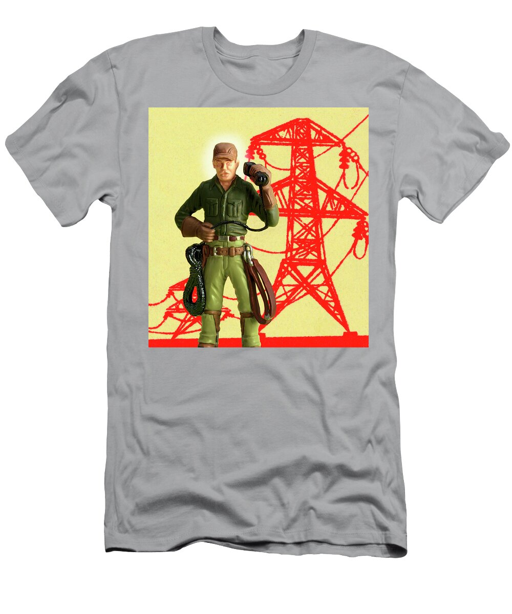 1 Telephone Lineman Csa Images T-Shirt