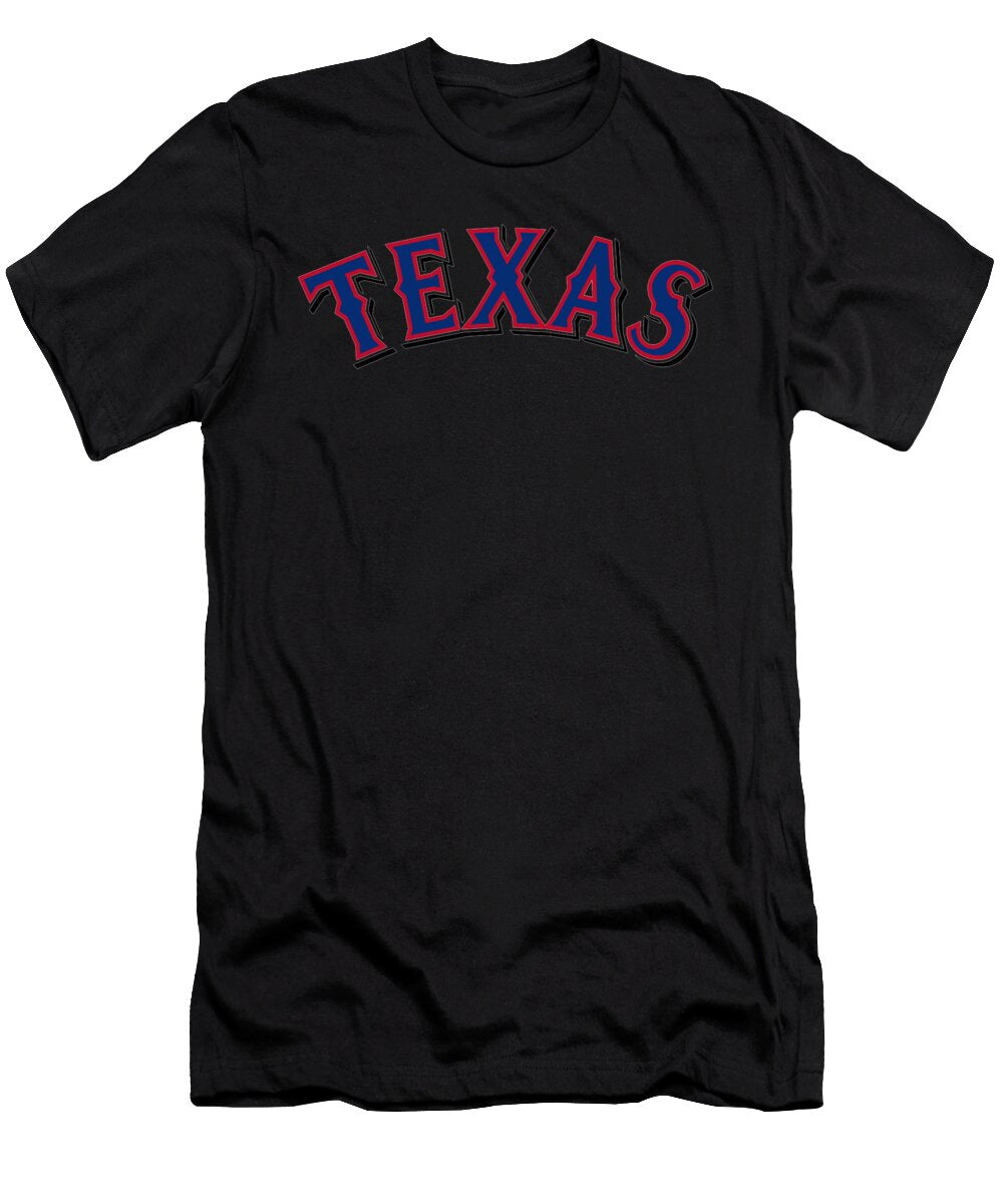 1 Texas Rangers Baseball Team Logo Jaron Kunze T-Shirt