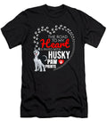 1 the Road to My Heart Is Paved with Siberian Husky Paw Prints Jose O T-Shirt