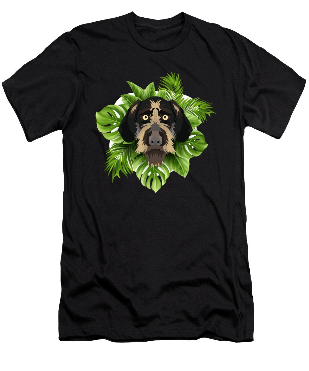 1 Tropical German Wirehaired Pointer Greenoptix T-Shirt