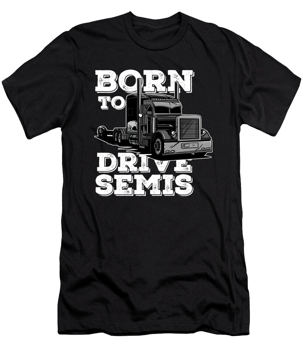 1 Truck Driver Big Rig Trucker Trucking Semi Truck Crazy Squirrel T-Shirt