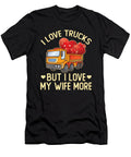 1 Truck Driver Big Rig Trucker Trucking Truck with Hearts Crazy Squirrel T-Shirt