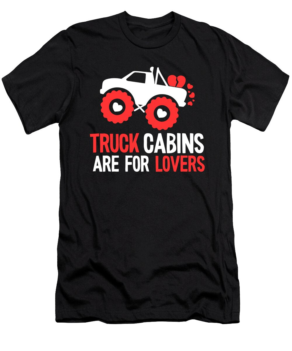 1 Truck Driver Big Rig Trucking Trucker Truck with Hearts Crazy Squirrel T-Shirt
