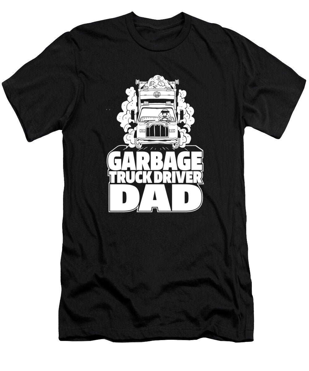 1 Truck Driver Dad Trucking Rig Trucker Garbage Truck Crazy Squirrel T-Shirt