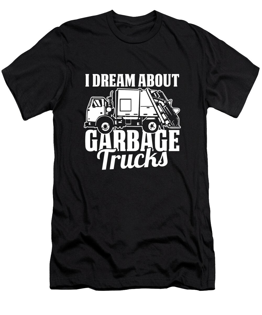 1 Truck Driver Dream Rig Trucker Trucking Garbage Truck Crazy Squirrel T-Shirt