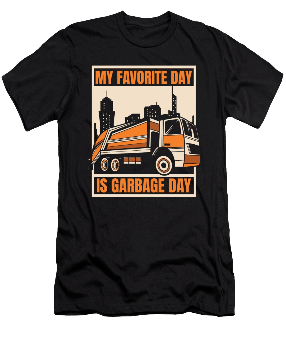 1 Truck Driver Favourite Trucking Trucker Rig Garbage Truck Crazy Squirrel T-Shirt