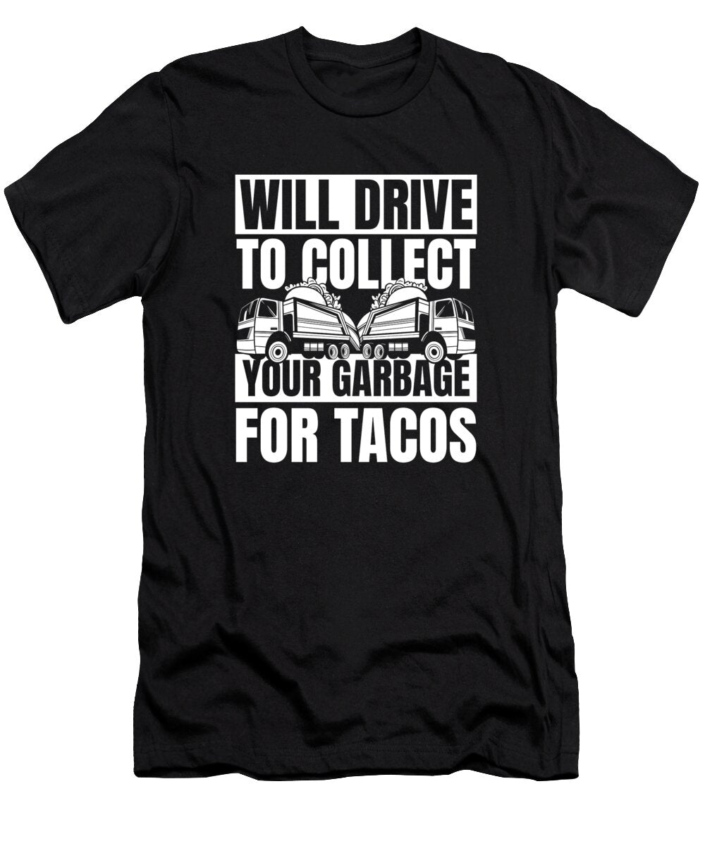 1 Truck Driver Rig Trucker Trucking Garbage Truck Crazy Squirrel T-Shirt