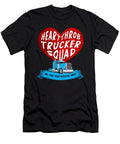 1 Truck Driver Trucker Big Rig Trucking Truck with Hearts Crazy Squirrel T-Shirt