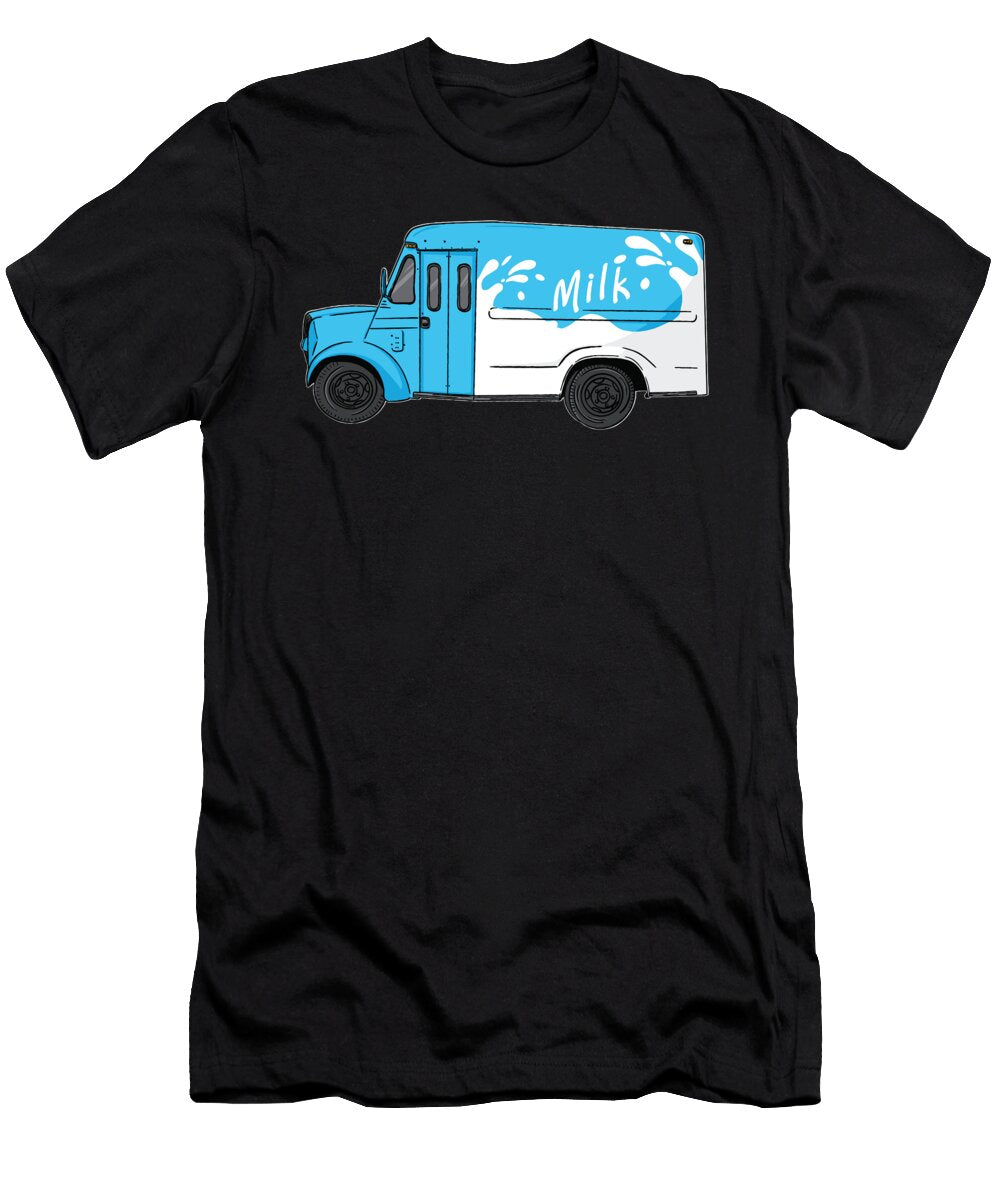 1 Truck Driver Trucker Trucking Rig Milk Truck Crazy Squirrel T-Shirt