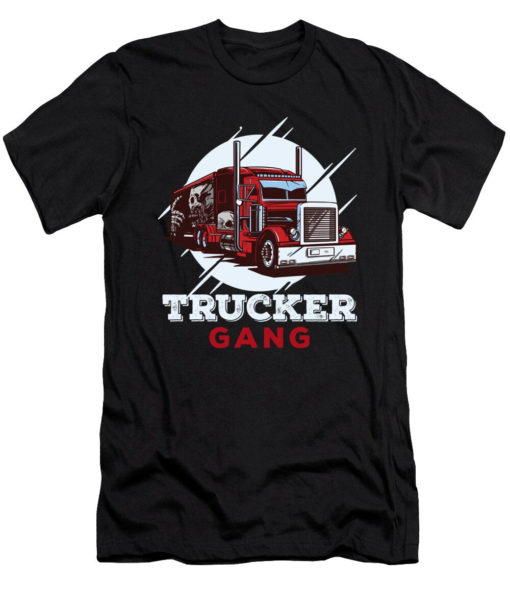 1 Truck Driver Trucking Big Rig Trucker Gang Crazy Squirrel T-Shirt