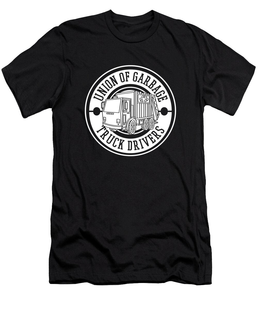 1 Truck Driver Trucking Rig Trucker Garbage Truck Crazy Squirrel T-Shirt