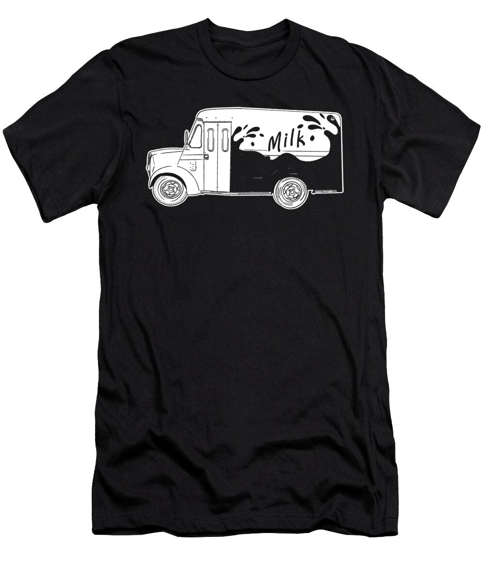 1 Truck Driver Trucking Rig Trucker Milk Truck Crazy Squirrel T-Shirt