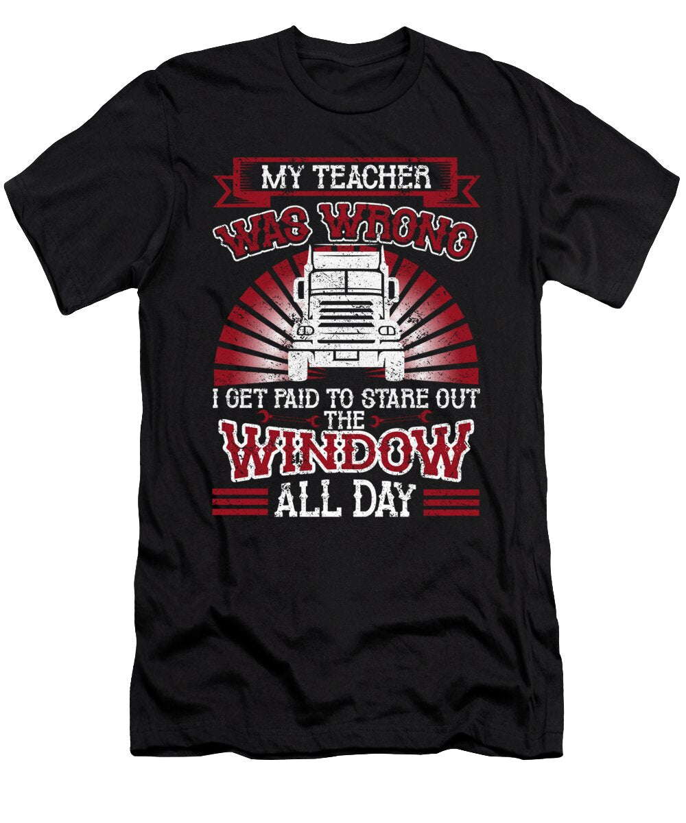 1 Truck Driver Trucking Trucker Crazy Squirrel T-Shirt