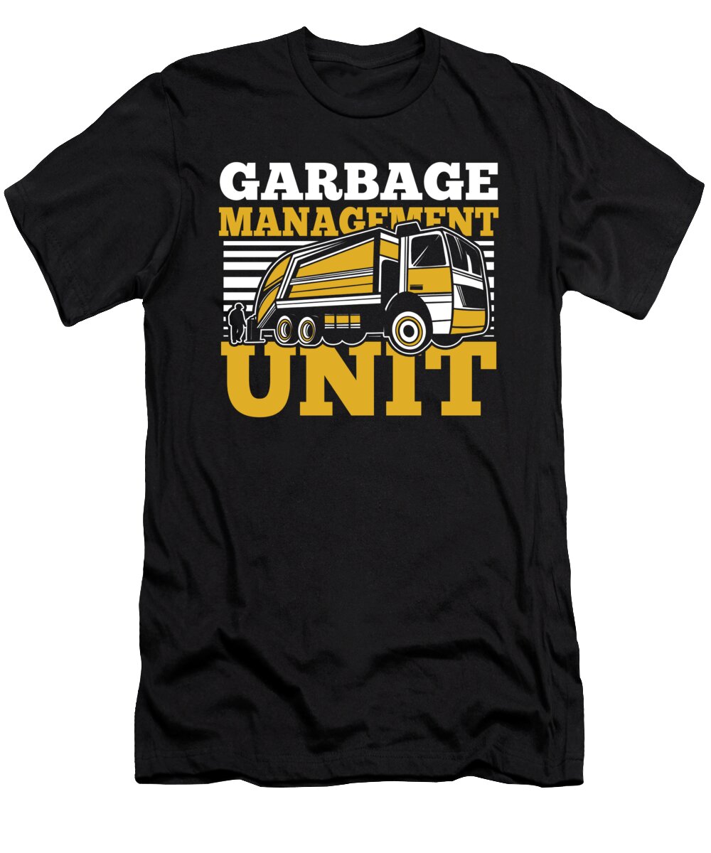 1 Truck Driver Trucking Trucker Rig Garbage Truck Crazy Squirrel T-Shirt