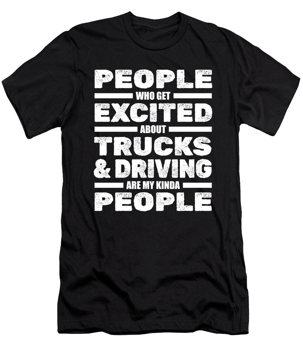 1 Trucker Big Rig Trucking Truck Driver Crazy Squirrel T-Shirt