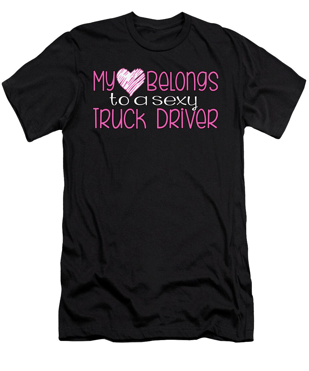 1 Truckers Wife Truck Driver Truckers Love Gift Idea Tshirtconcepts Marvin Poppe T-Shirt