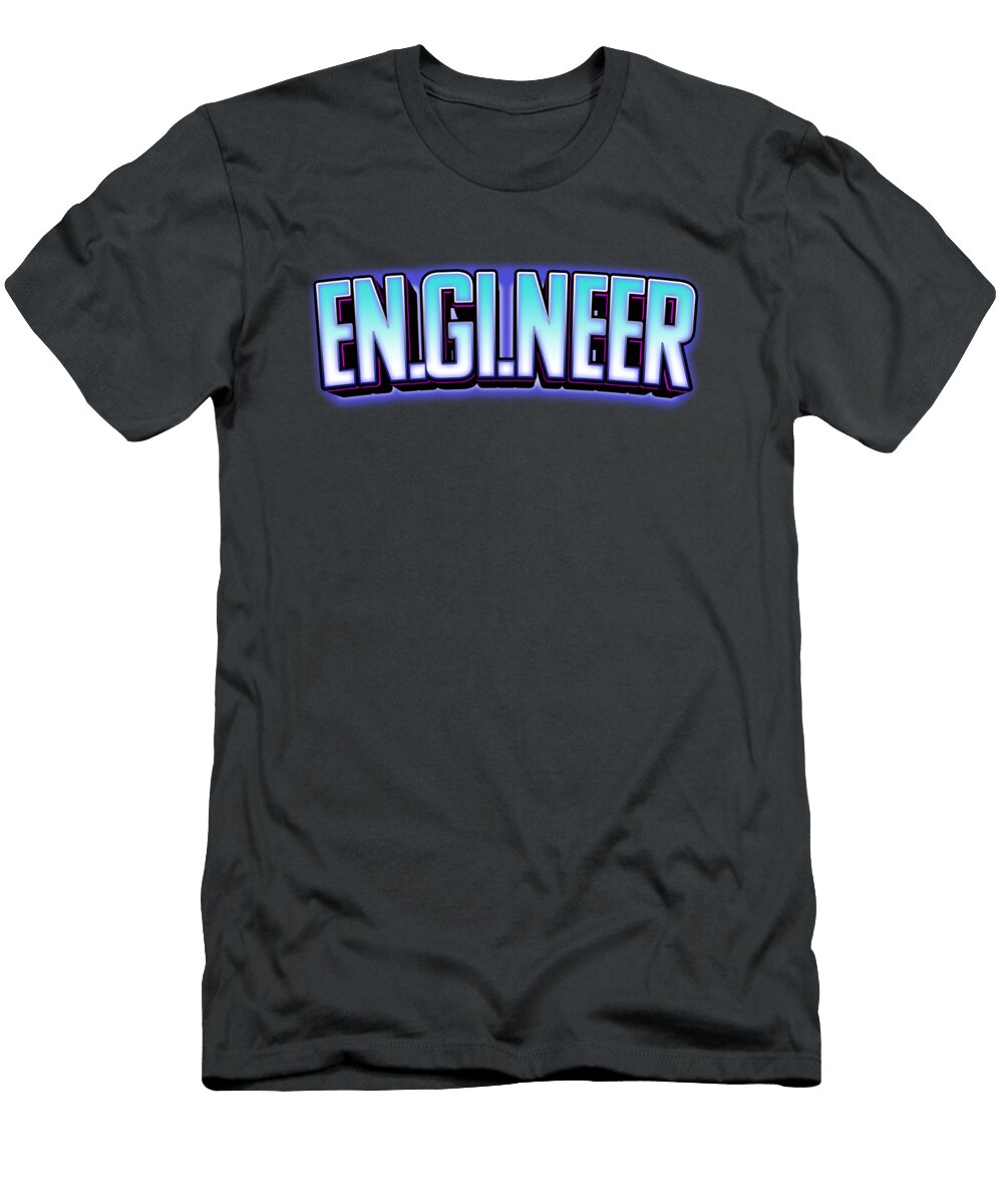 1 Typography Engineer Celestial Images T-Shirt