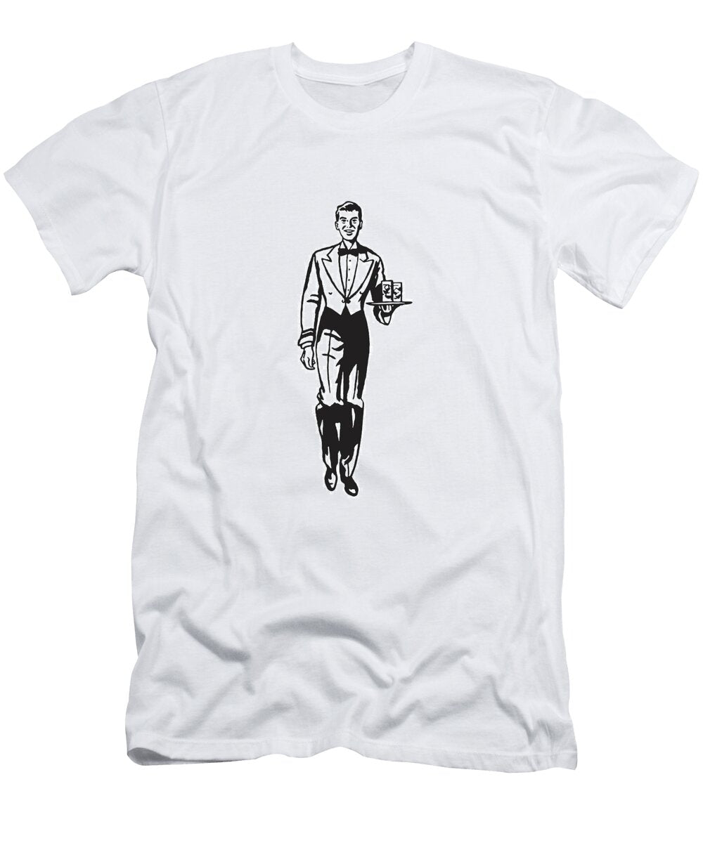 1 Waiter Carrying Drinks Csa Images T-Shirt