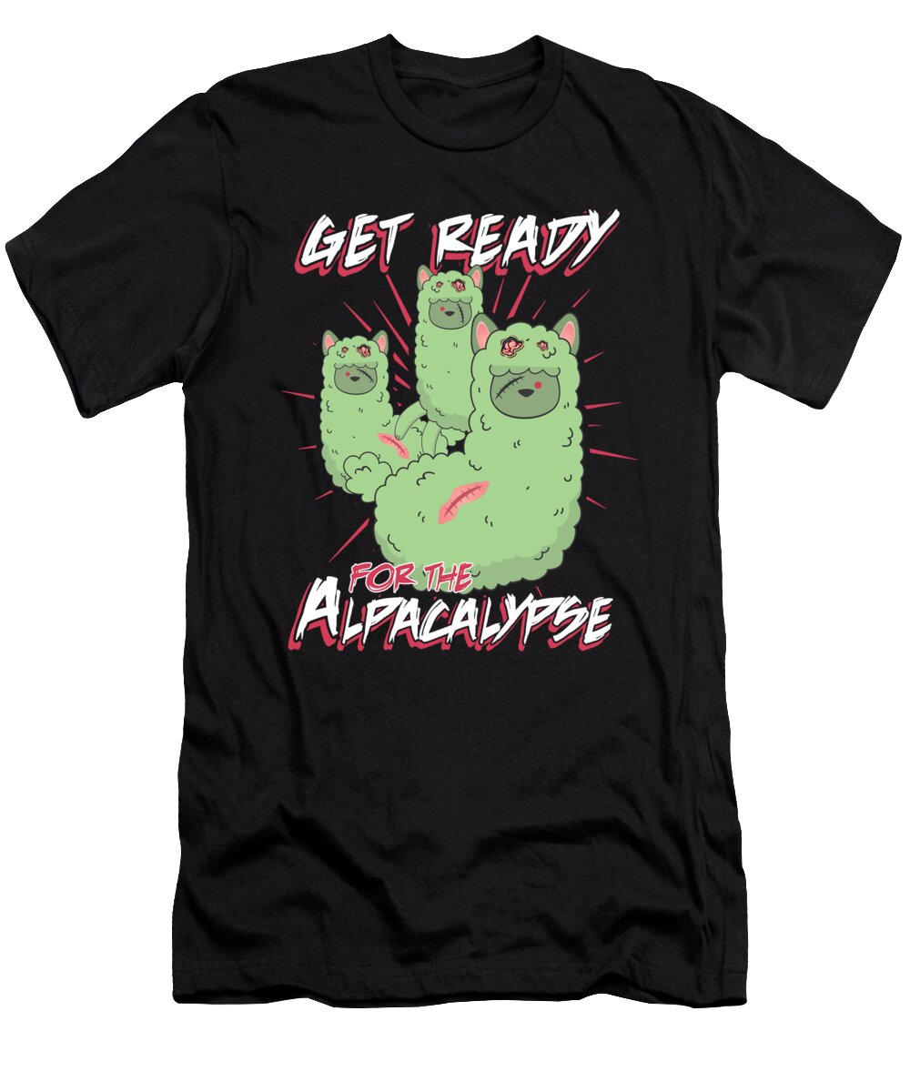 1 Zombie Alpaca Lips Halloween Pun Llama Alpacalypse Dark Nikita Goel T-Shirt