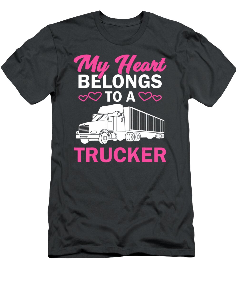 10 My Heart Belongs to a Trucker Anh Nguyen T-Shirt