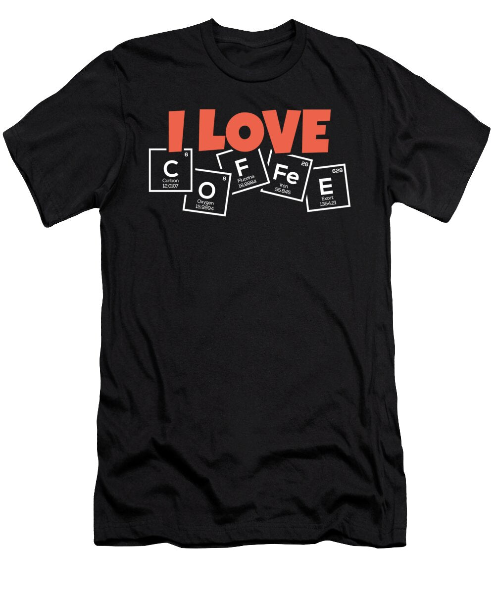 10 Periodic Table of Coffee Caffein Espresso Gift Teequeen2603 T-Shirt