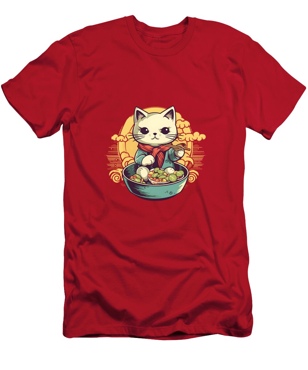 11 the Kawaii Japanese Ramen Cat Toni Q T-Shirt