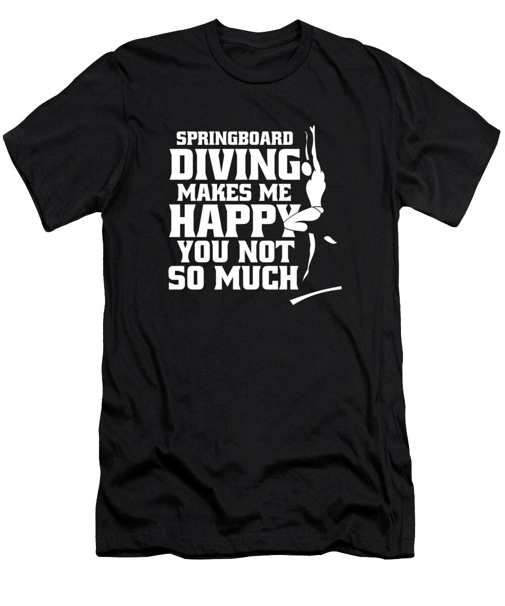 12 Funny Platform Diver Springboard Diving Crazy Squirrel T-Shirt