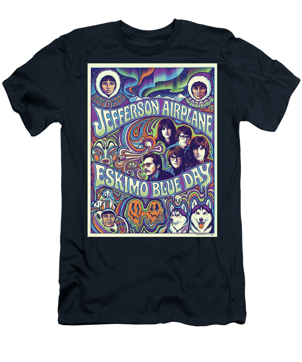 12 Jefferson Airplane Vintage Music Poster Tribute Retro Old Classic Song Bill Art Sampadart Gallery T-Shirt